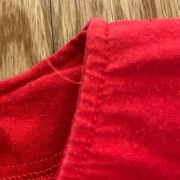 Players Sport Vintage Red Button-up Oversized Shirt Top Womens Small - Picture 14 of 16